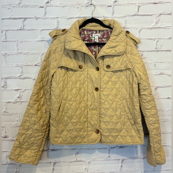 Lilly Pulitzer Quilted Floral Jacket - Perfect for a Preppy Fall Look Size Large - Picture 1 of 7